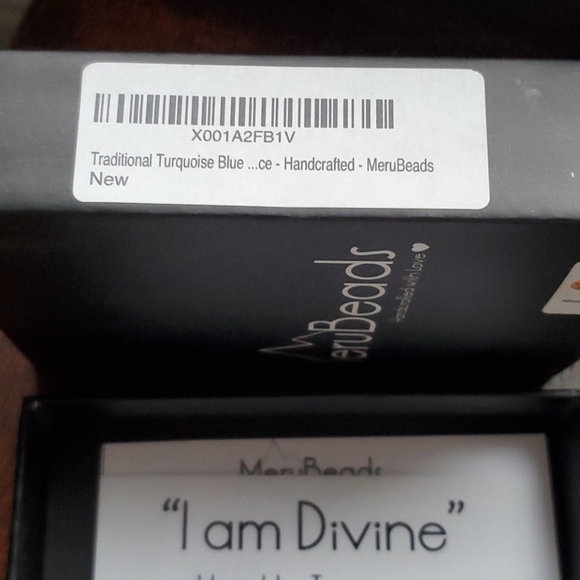 Howlite turquoise Meru meditation beaded necklace - Picture 3 of 7